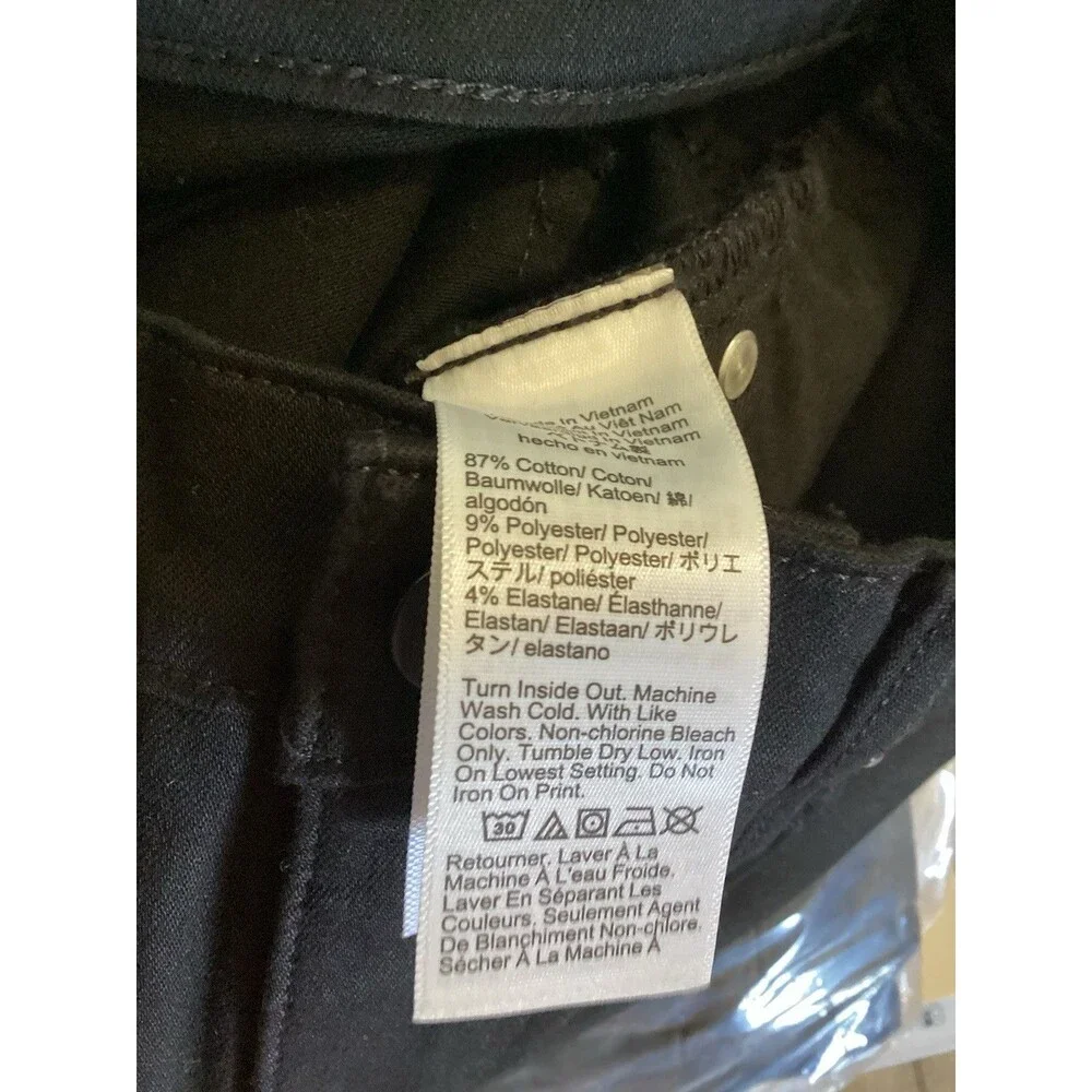 J. Crew Womens Black ‘03 Sim Jeans Mid Rise Stretch 27